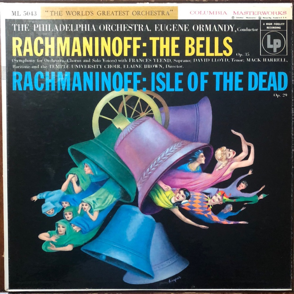 Rachmaninoff The Bells/Isle Of The Dead Perf. By Philadelphia Orch. Vinyl Lp '55